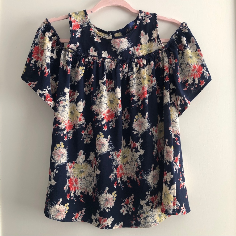 Blue Sky Open Shoulder Top - Size M